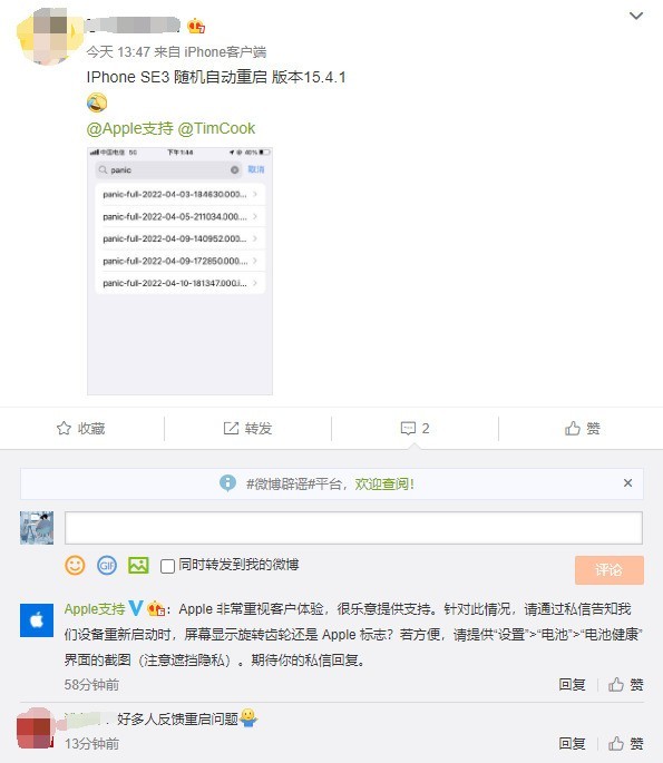 大朗镇苹果13维修分享iPhone SE 3重启死机怎么办 