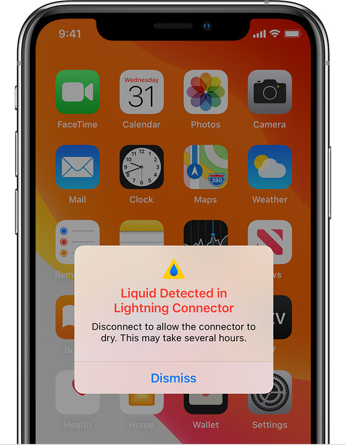 大朗镇苹果手机维修分享iPhone 12 在充电时出现 “闪电接口检测到液体”的提示怎么办 